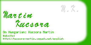 martin kucsora business card